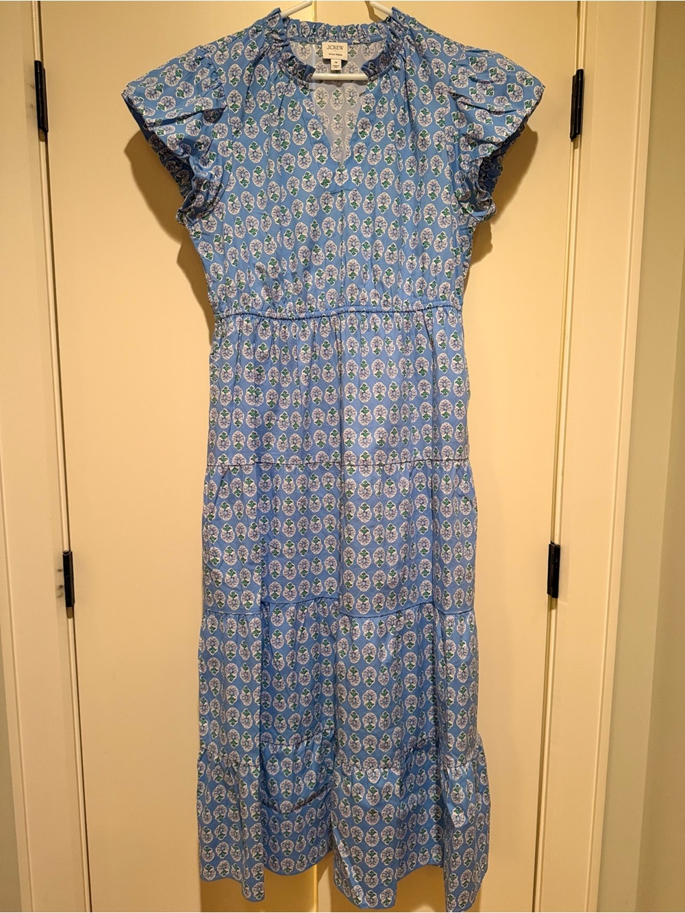 J. Crew Light Blue Floral Maxi Dress